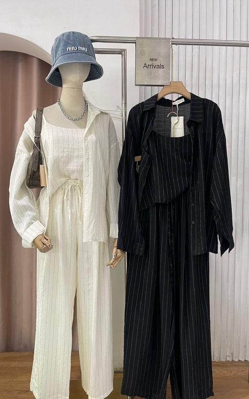 Spring Casual Stripes 3 Piece Co-Ord Sets
